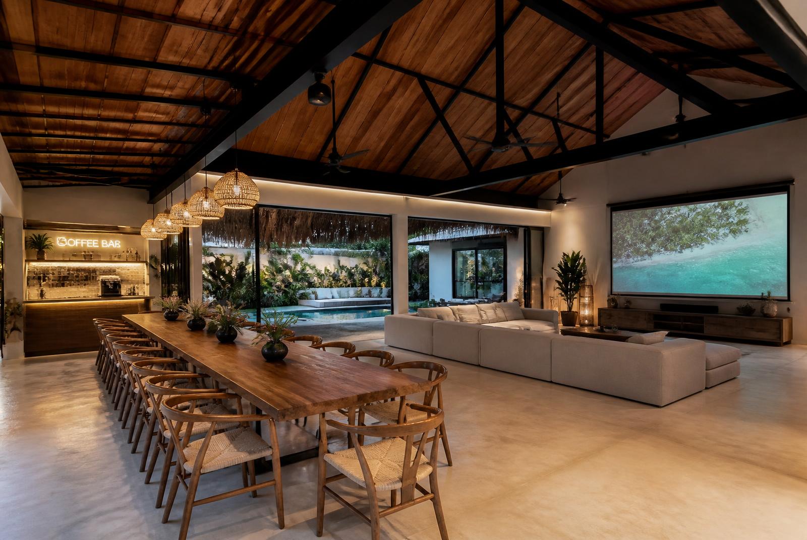 Open Living & Dining at a Maharlika Open Living Villa